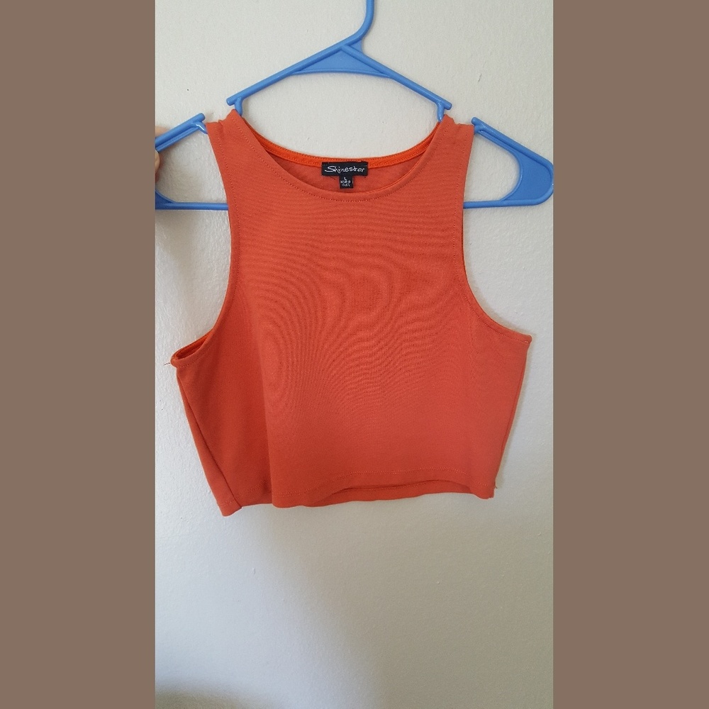 Orange crop top